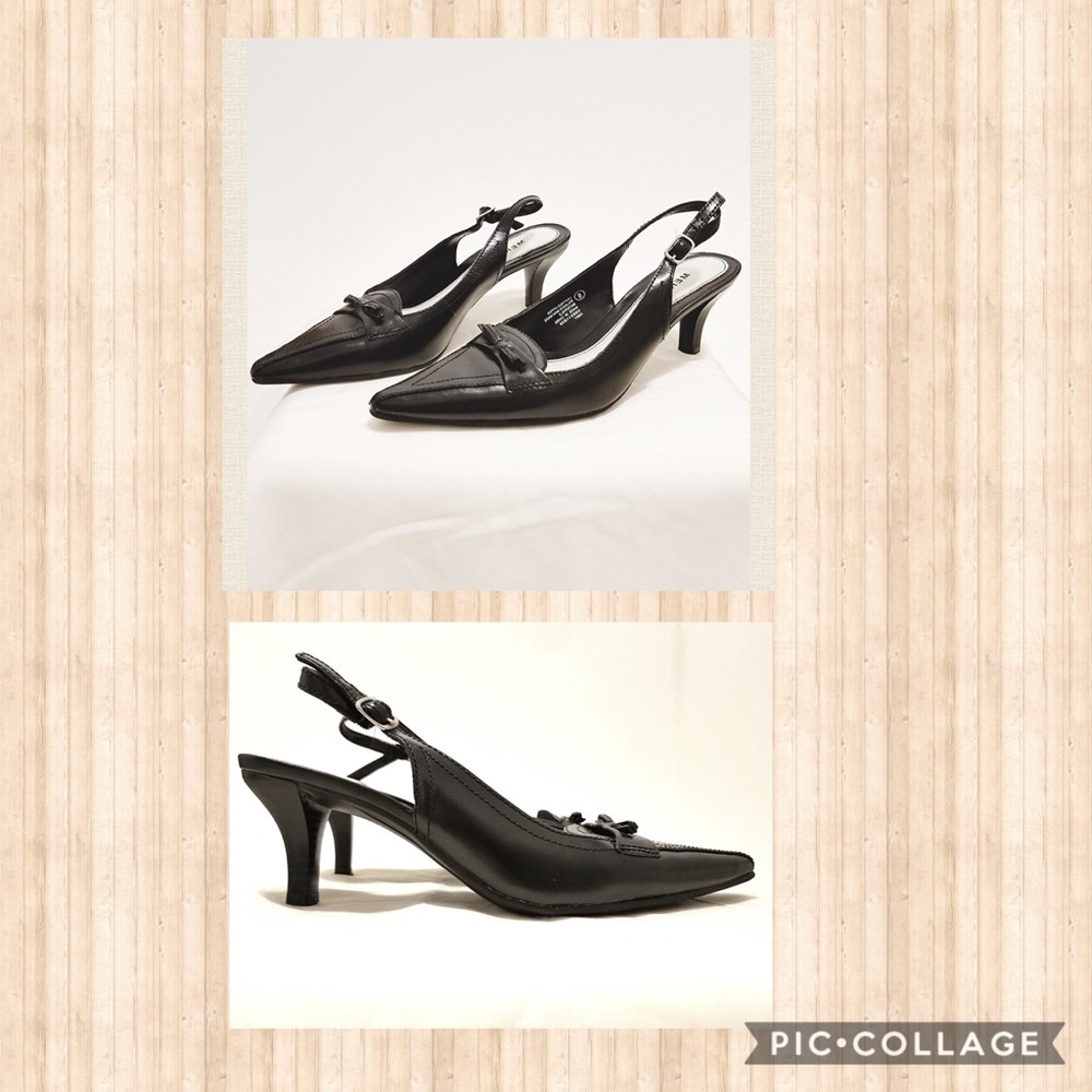Merona black slingback heels.